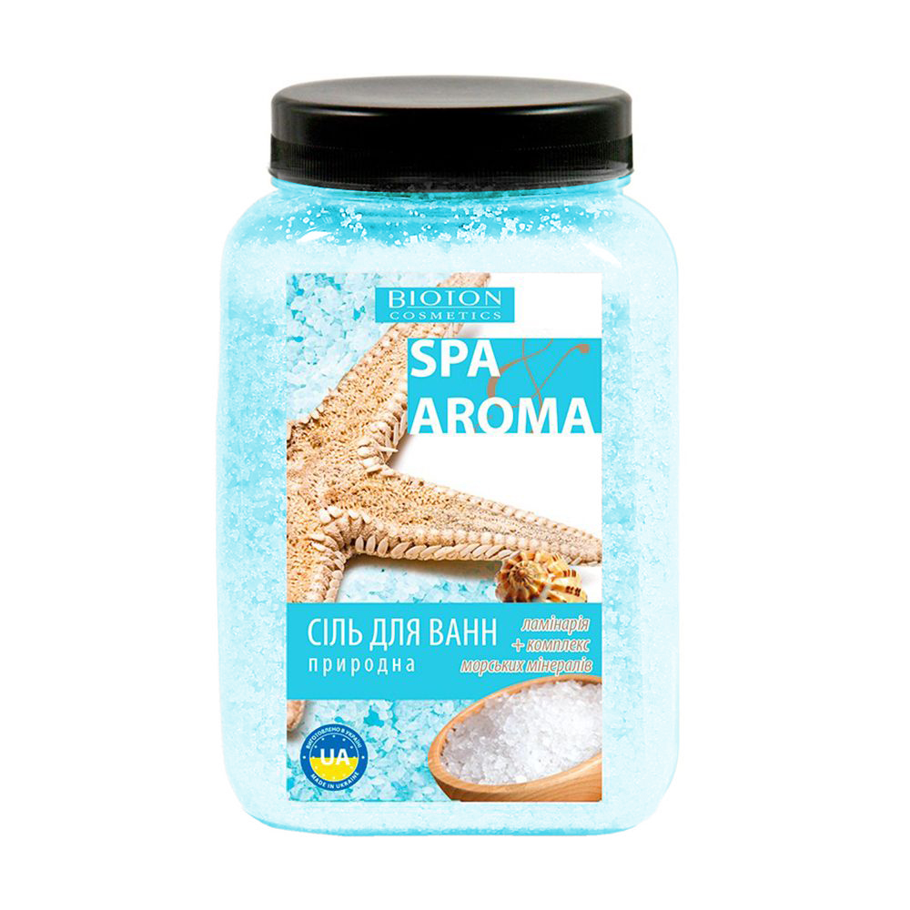 Морська сіль для ванн природна Bioton Cosmetics Spa &amp; Aroma Sea Salt з екстрактом ламінарії та комплексом морських мінералів, 750 г